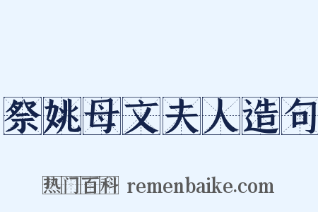 祭姚母文夫人造句是什么意思的图片